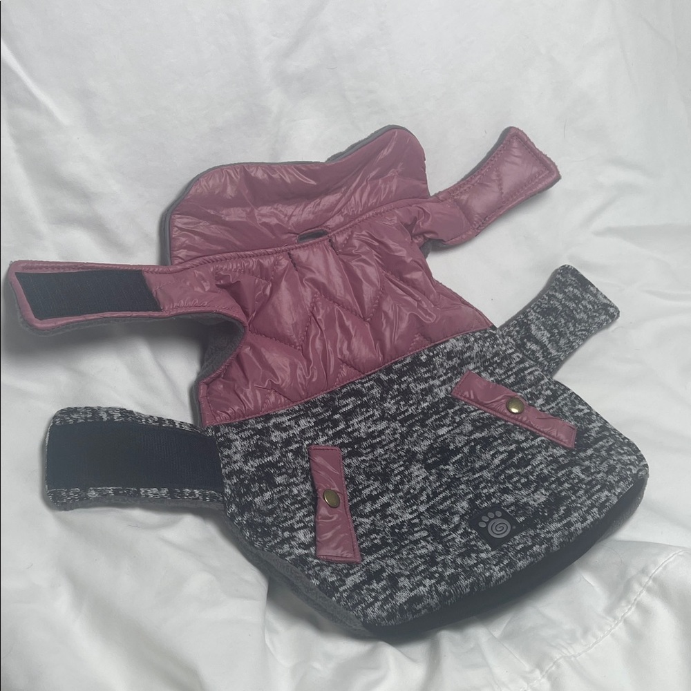 Cozy Pink and Gray Dog Jacket